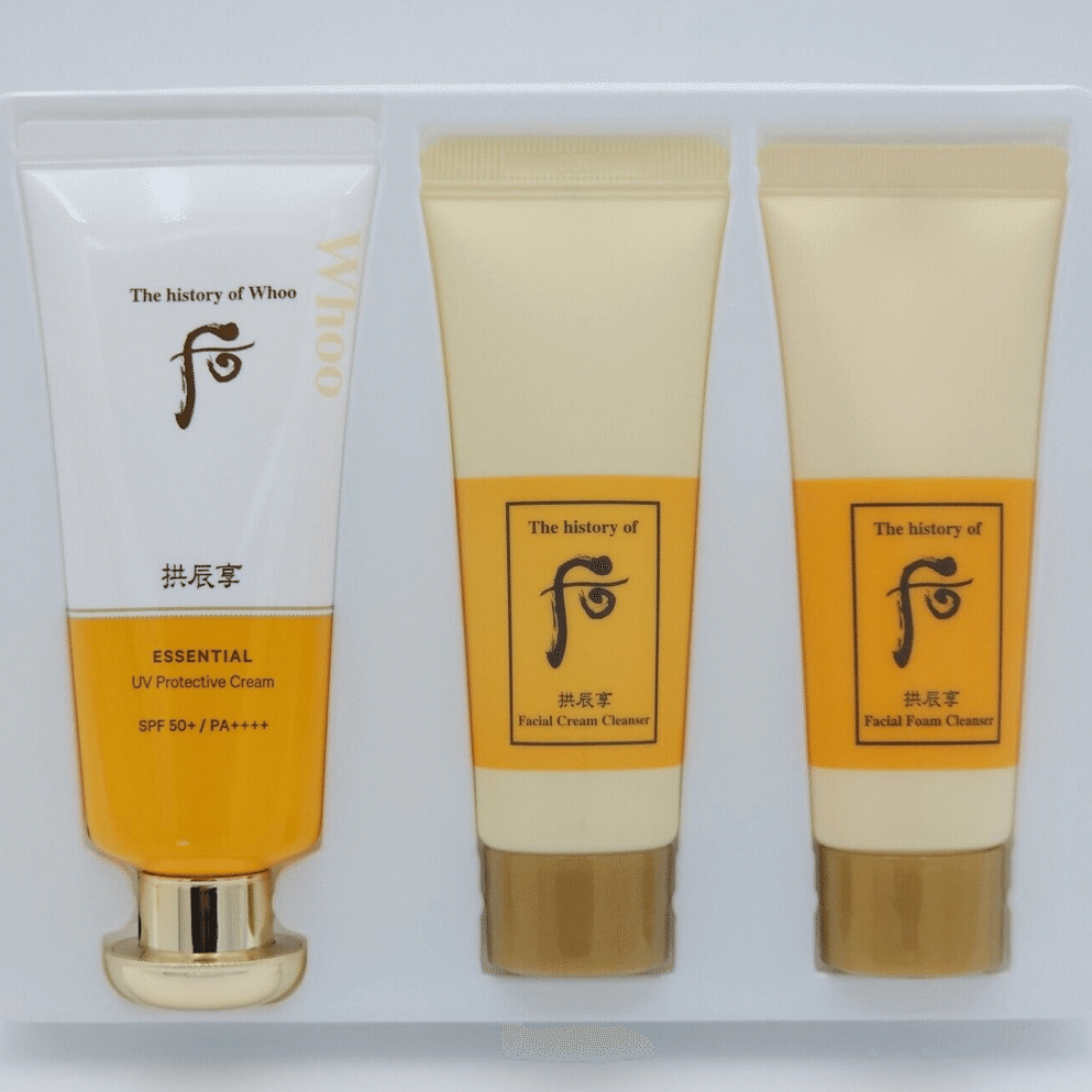 The History Of whoo Gongjinhyang Essential UV Protective Cream 3 Pcs Set 140 ml