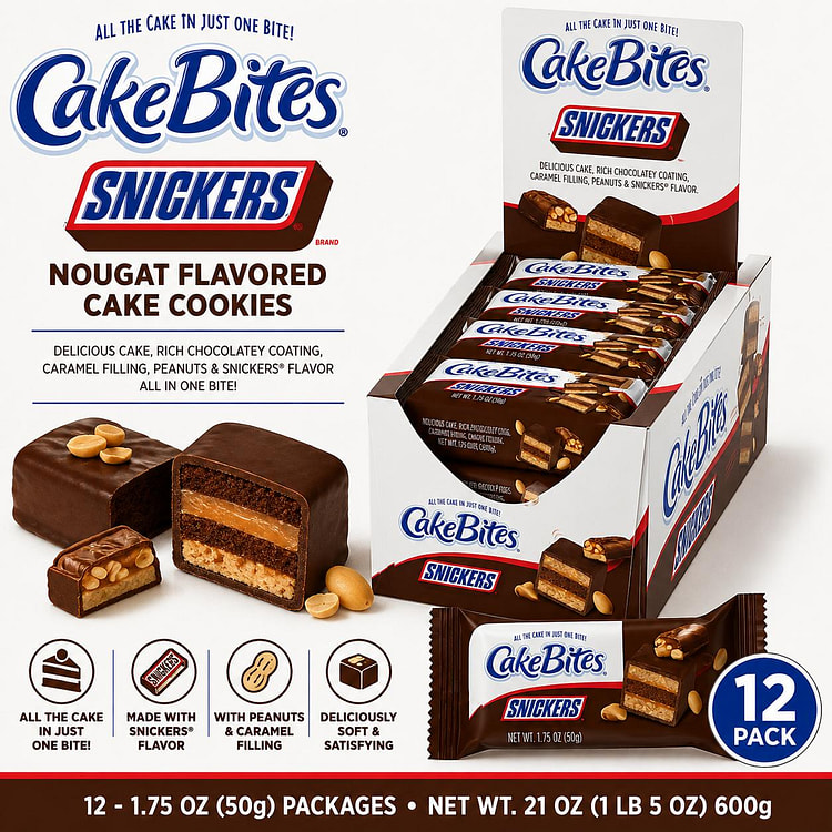 Snickers Cakebites 1.75oz 12ct 1 each