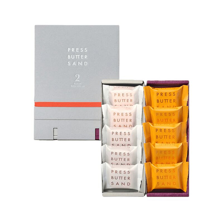 人气网红黄油夹心饼干组合装 原味x蜜芋黄油2盒装 1 盒