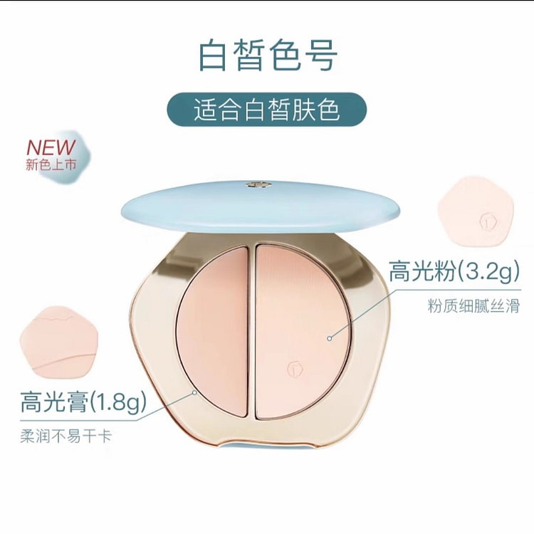 Caitang Dual Color Highlighter Conceal Tear Gap Line Matte 1.8g+3.2g