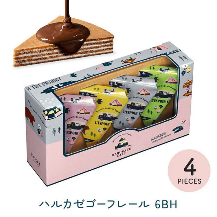 Kobe Fugetsudo Harukaze Gaufres 4pc 1 each