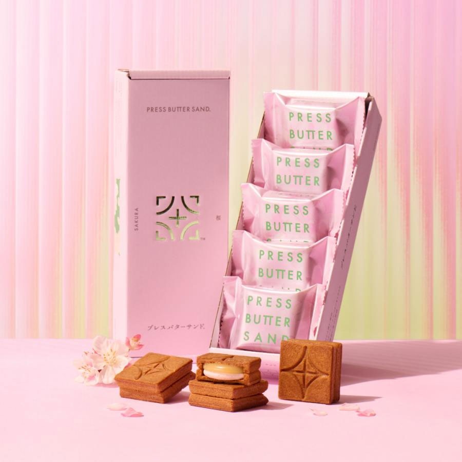 INS Viral Snack -Buttery Caramel Sakura Cookies 1 box