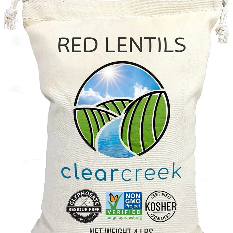 Clear Creek Red Lentils 4 lb Drawstring Bag 1 each