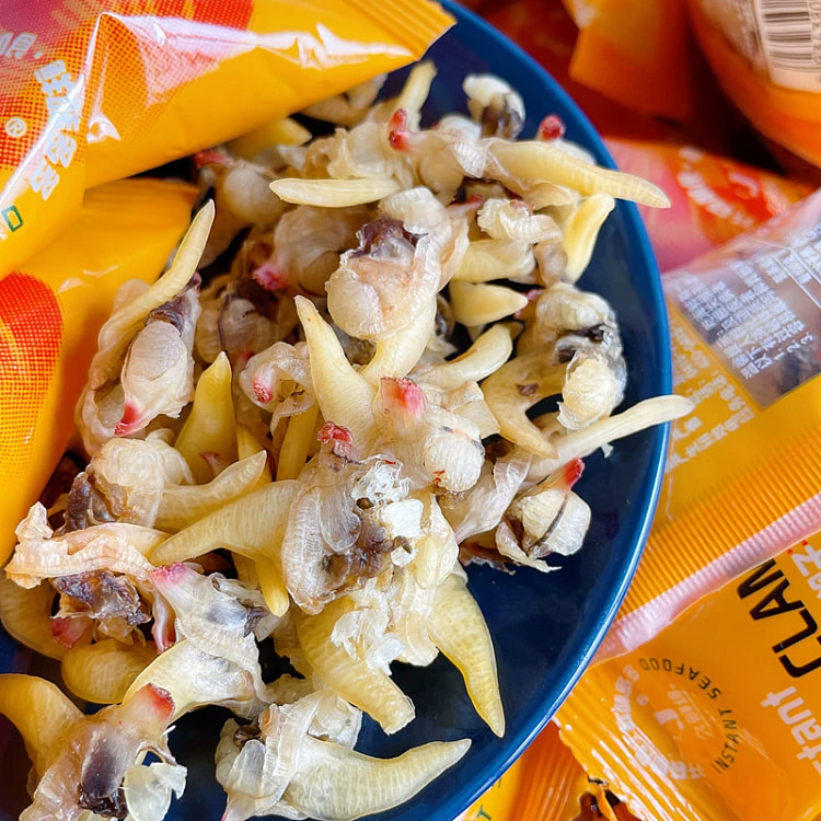 开袋即食丹东内脏无沙花蛤蚬子肉辣味250g*1 250 克