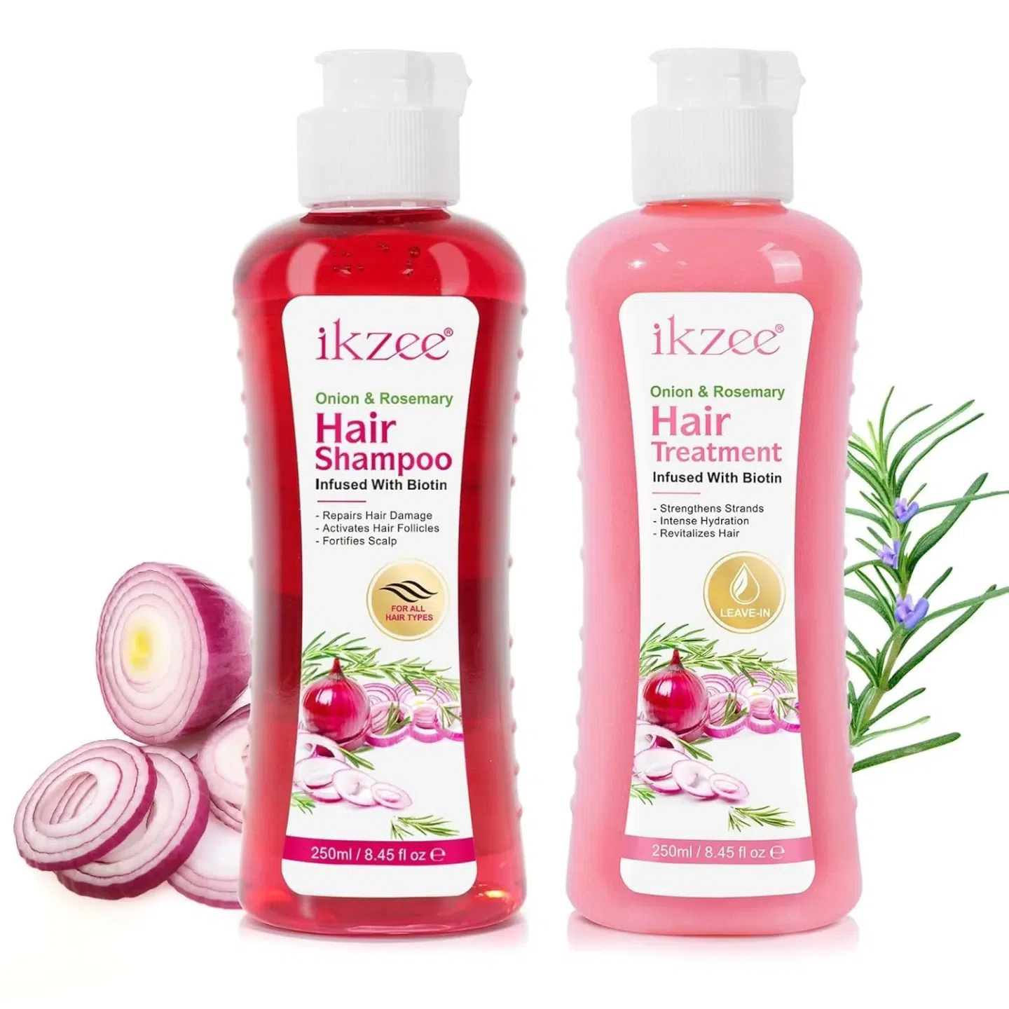 Onion Biotin and Rosemary Shampoo Set for 2 bottle