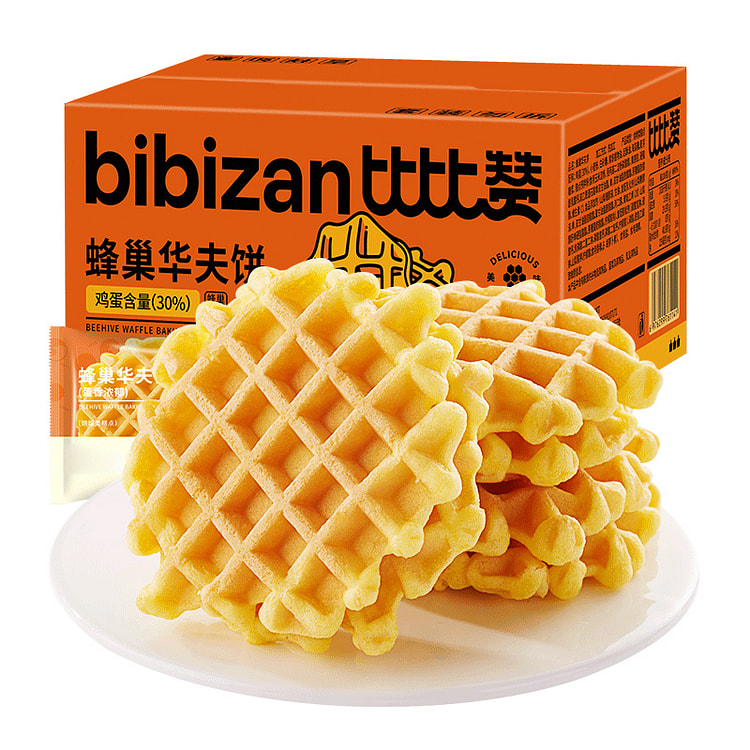 比比赞华夫饼面包零食300g/箱