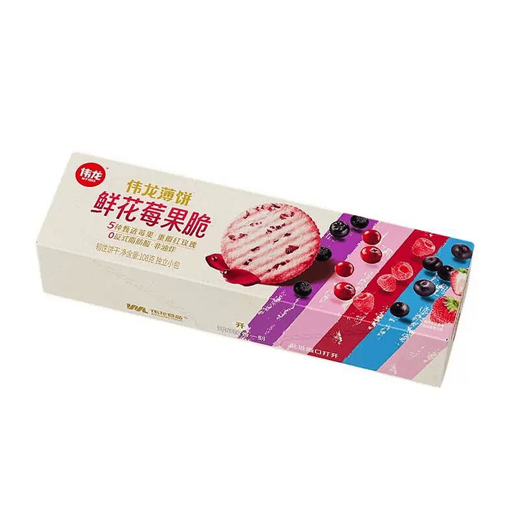 Weilong Fresh Flower & Berry Crispy Cookies 108g 108 g