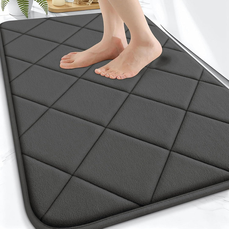 Memory Foam Bath Mat 30x20, Soft Bathroom Rugs 1 each