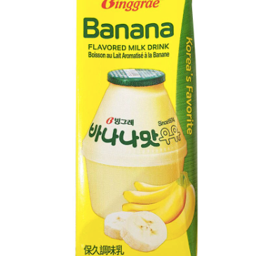 South Korea BINGGRAE Banana Milk 1 box 200ml 1 개입