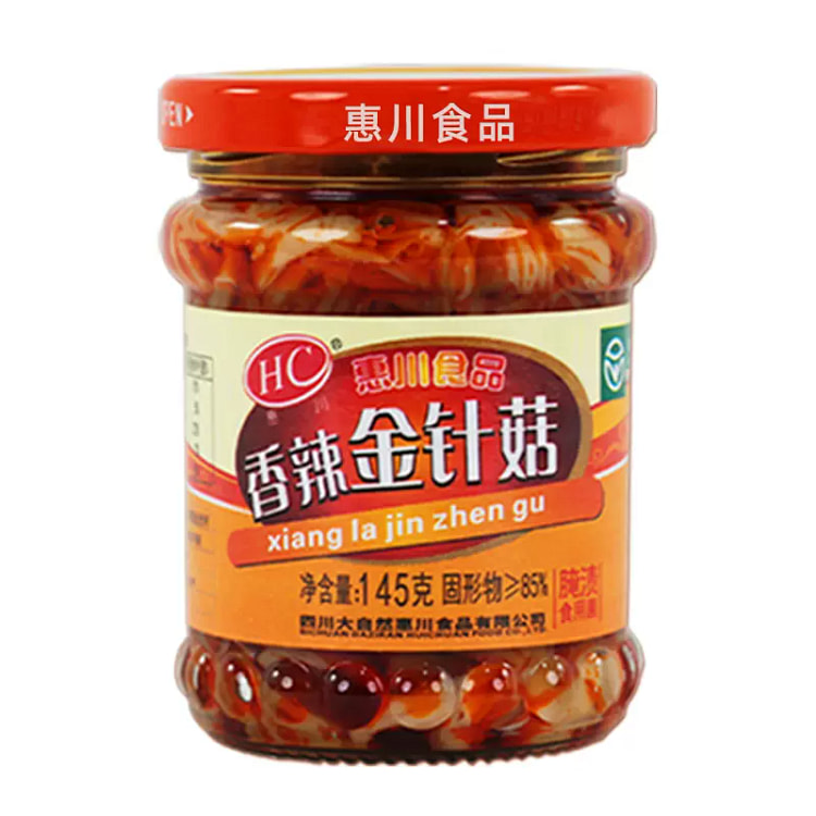 惠川香辣金针菇香辣下饭菜开胃咸菜145g*1罐