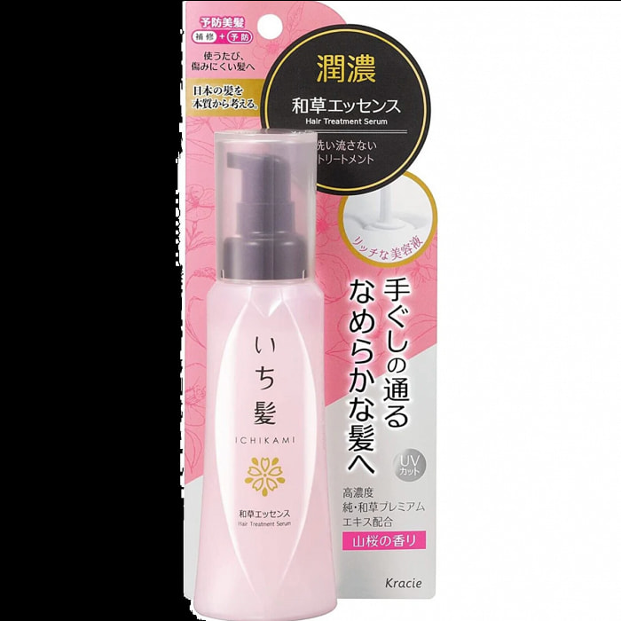 KRACIE ICHIKAMI 免洗防UV高浓度纯和草护发精华乳（山樱花香） 100g