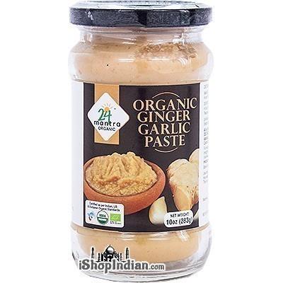 24 Mantra Organic Ginger-Garlic Paste, 10 oz bottle 10 온스