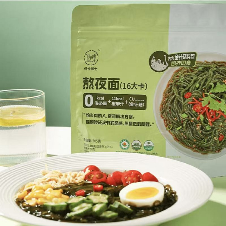 低卡博士 熬夜面 海带面拌面 椒麻味 205 克