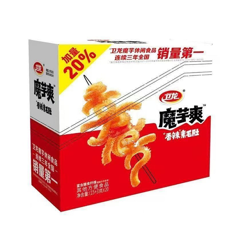 卫龙360g*1盒魔芋爽魔芋素毛肚香辣网红解馋零食 360 克