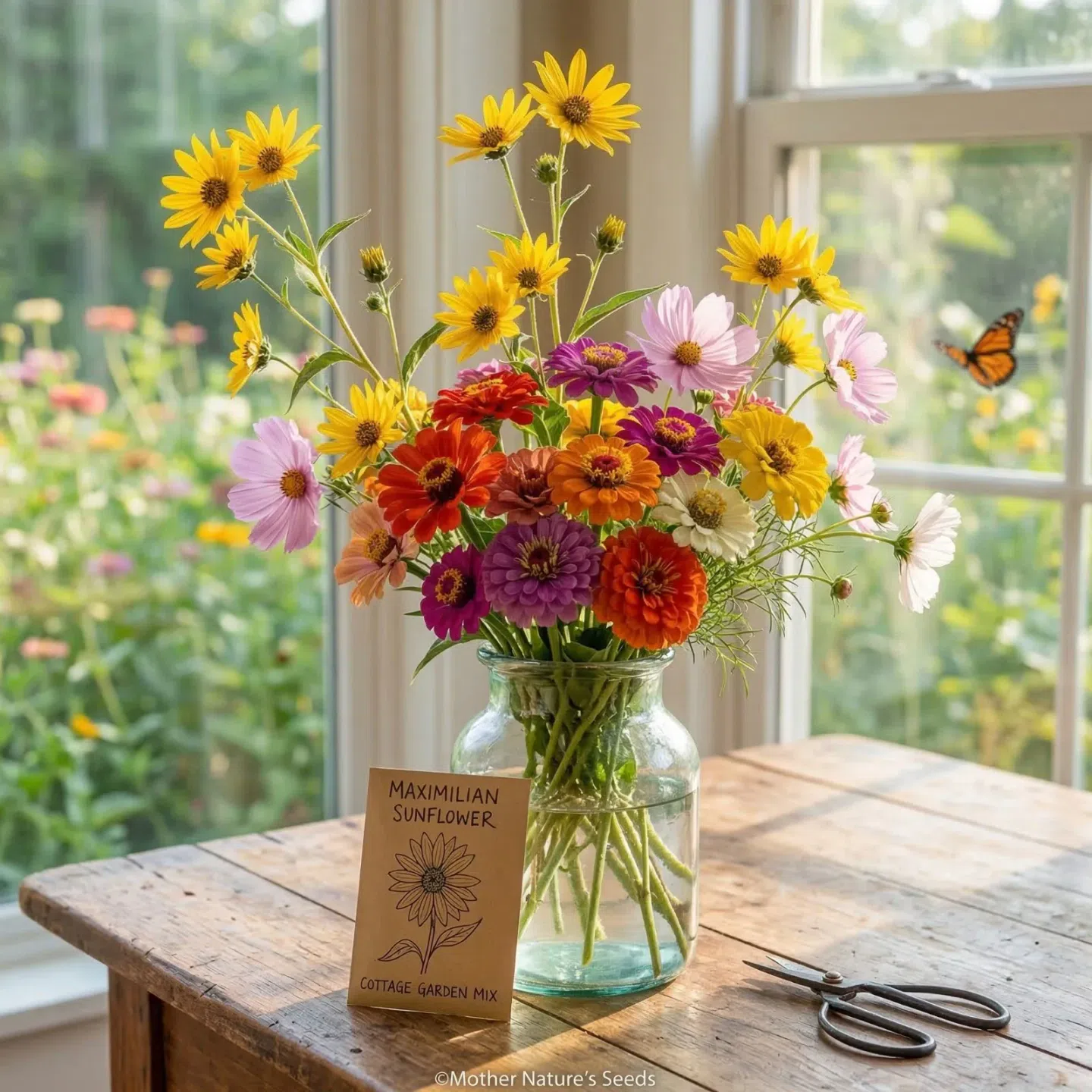 Sunflower MAXIMILIAN Perennial Flowers Butterflies 1 pack
