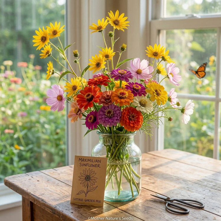 Sunflower MAXIMILIAN Perennial Flowers Butterflies 1 pack