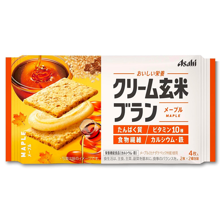 朝日枫糖奶油焦糖谷物夹心饼干 72g