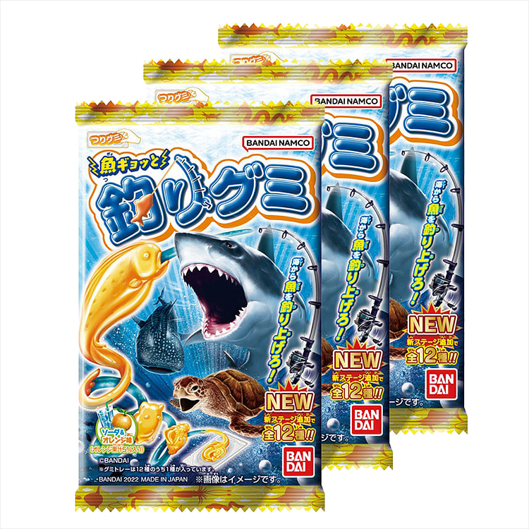 Bandai Fish Jerky & Fishing Gummy 14gx3 (Best before 01/31/2025)