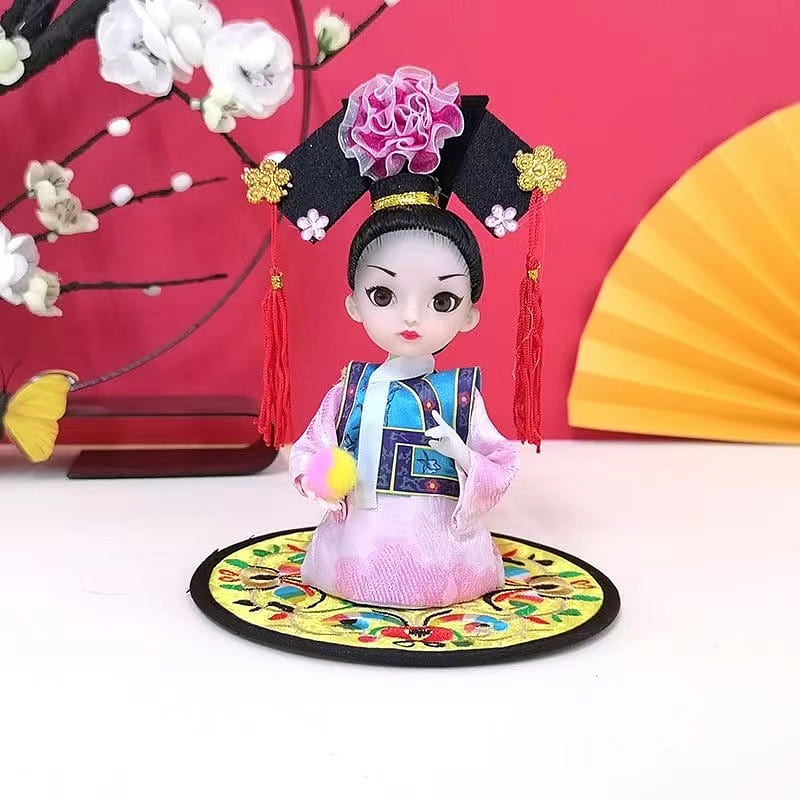 Handmade Peking Opera Figurine – Silk Cloth Doll for Home Decor and Gifts-19 150 g