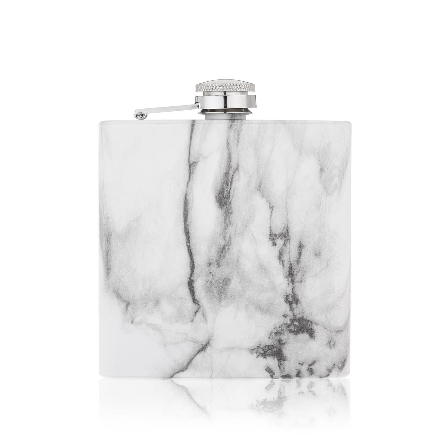 Marble 6oz Stainless Steel Flask for Liquor, Bourbon, Alcohol, Whisky | Leak-Proof Hip Flask for Groomsmen, Brother, Best Friend | Metal, Cool, Gift 6 oz