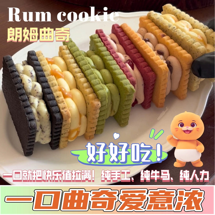 鹿棠礼白脱乳酪曲奇巧克力饼干四种口味120g*1 120 克