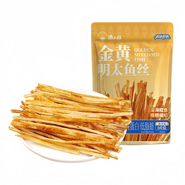 渔大叔 海味零食明太鱼丝60g*1袋 60 克