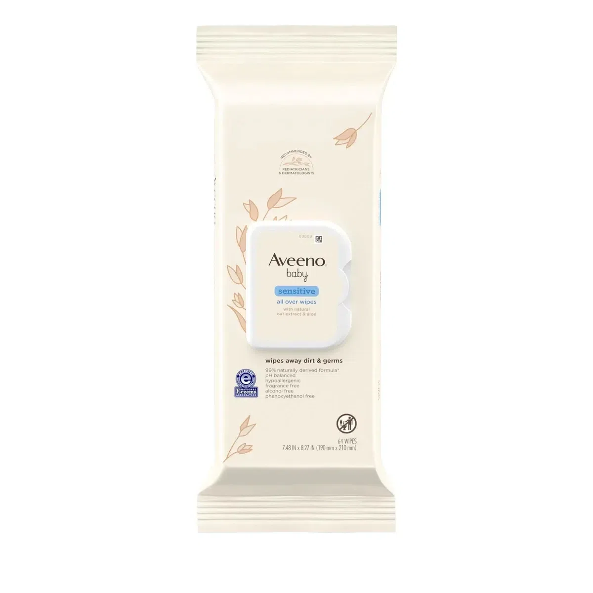 Aveeno Baby Sensitive All Over Wipes – 64 Wipes 1 pack
