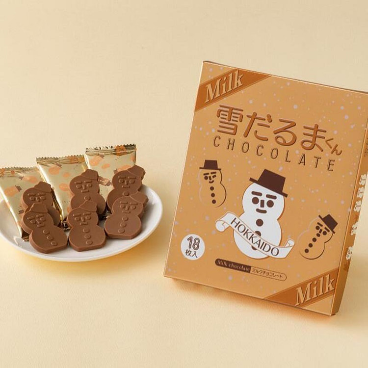 石屋制菓 雪人巧克力 牛奶 18枚