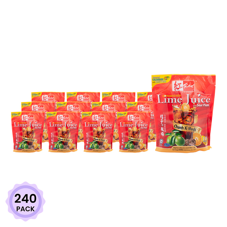 Red Concentrate Lime Juice with Sour Plum 1.94 oz*240 pack