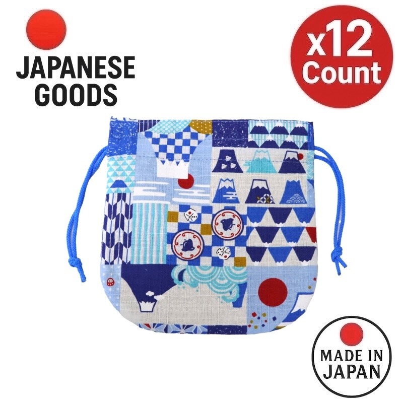 Mt. Fuji Drawstring Pouch Made in Japan 1 다발