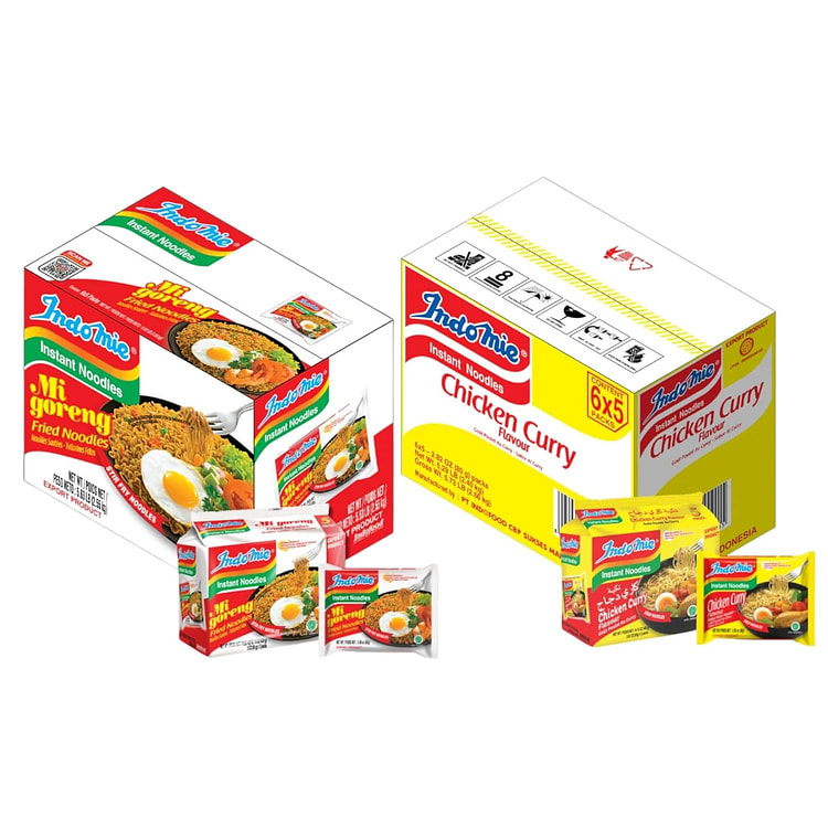 Indomie Fried & Chicken Curry Flavor Noodles 60 pack