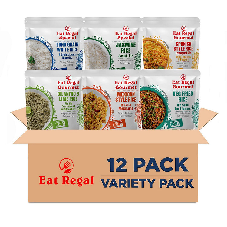 Eat Regal Rice Variety Pack, 12 Pouches 8.8 oz