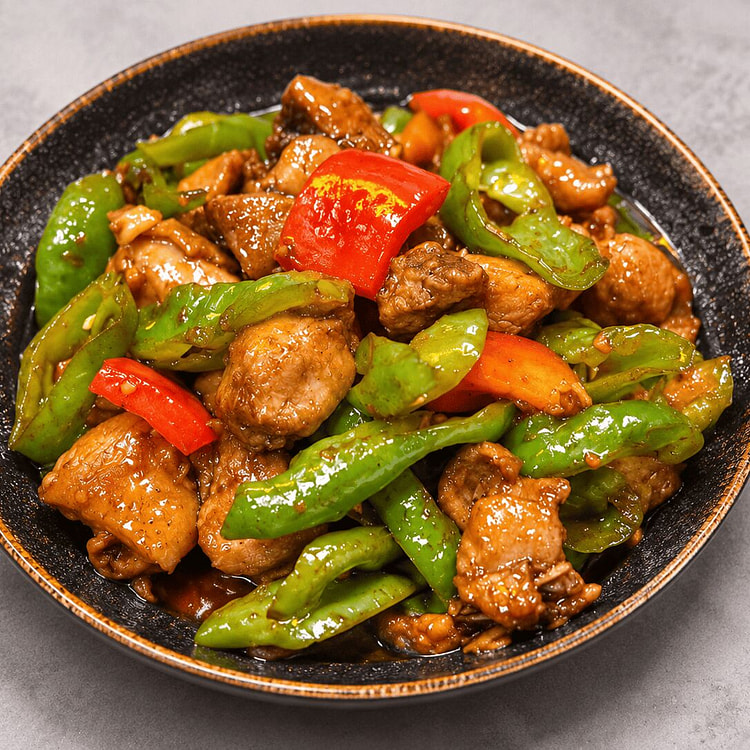 Stir-fried Pork with Chili Peppers 350 g