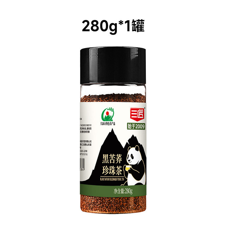 三匠黑苦荞珍珠茶280g*1罐 280 克