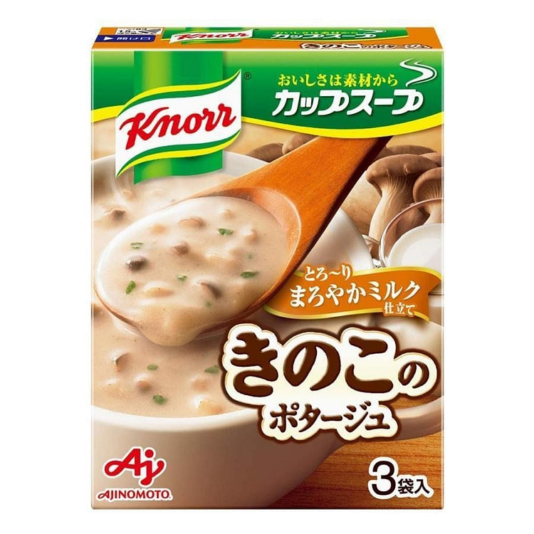 日本直邮  味之素 即食浓汤 奶油蘑菇浓汤 3袋/