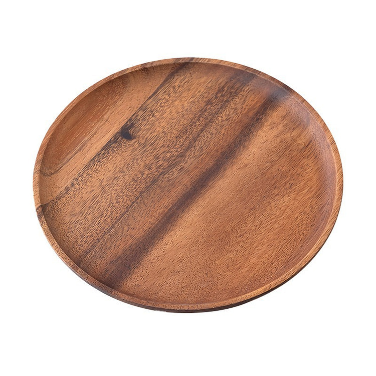 素觅SUMI日式 手工打磨 相思木圆盘 24cm