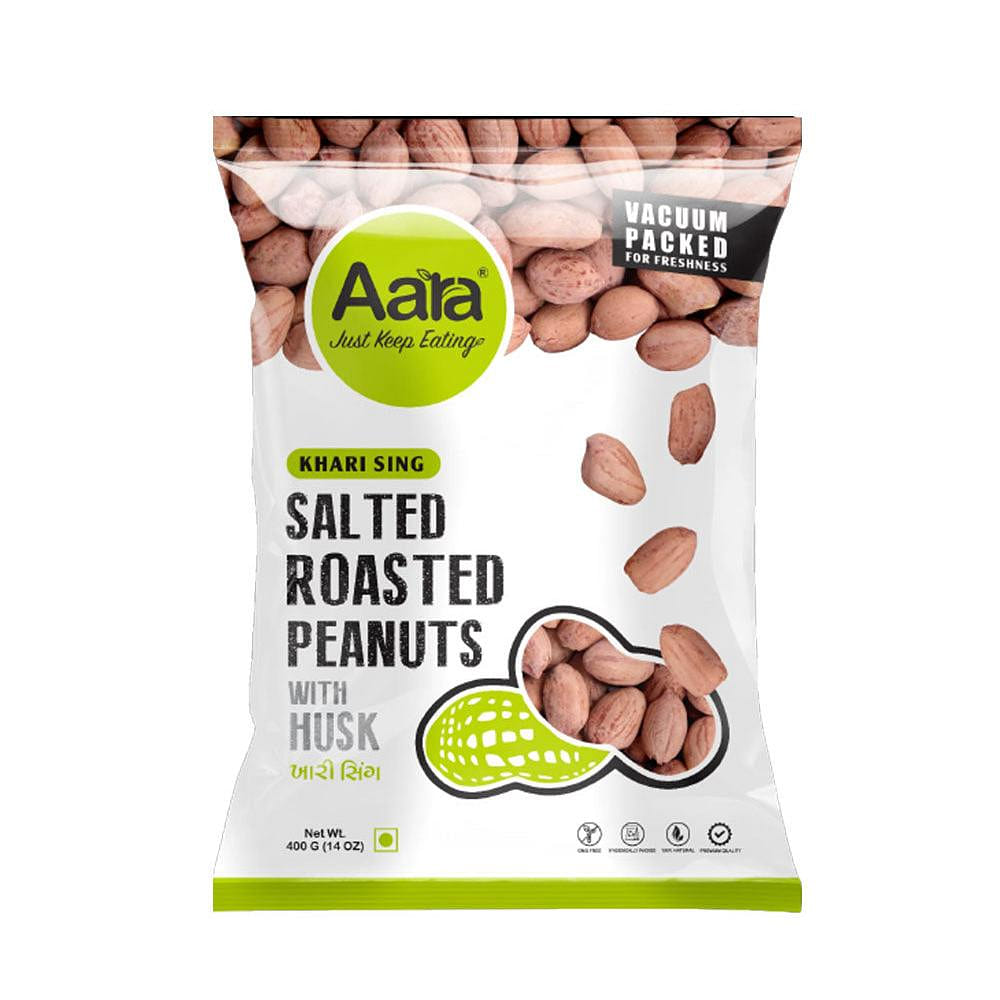 Aara Salted Roasted Peanuts with Husk 400gm 1 each
