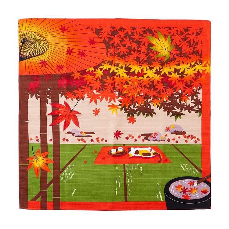 Autumn Cat Furoshiki (48cm) 43 g