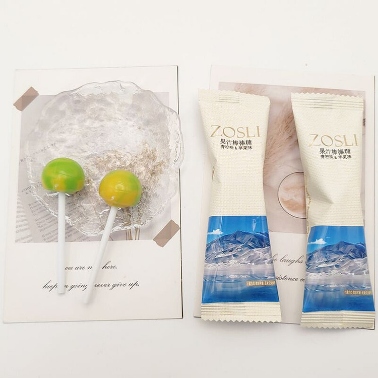 ZOSLI棒棒糖青柠苹果味100g*1袋