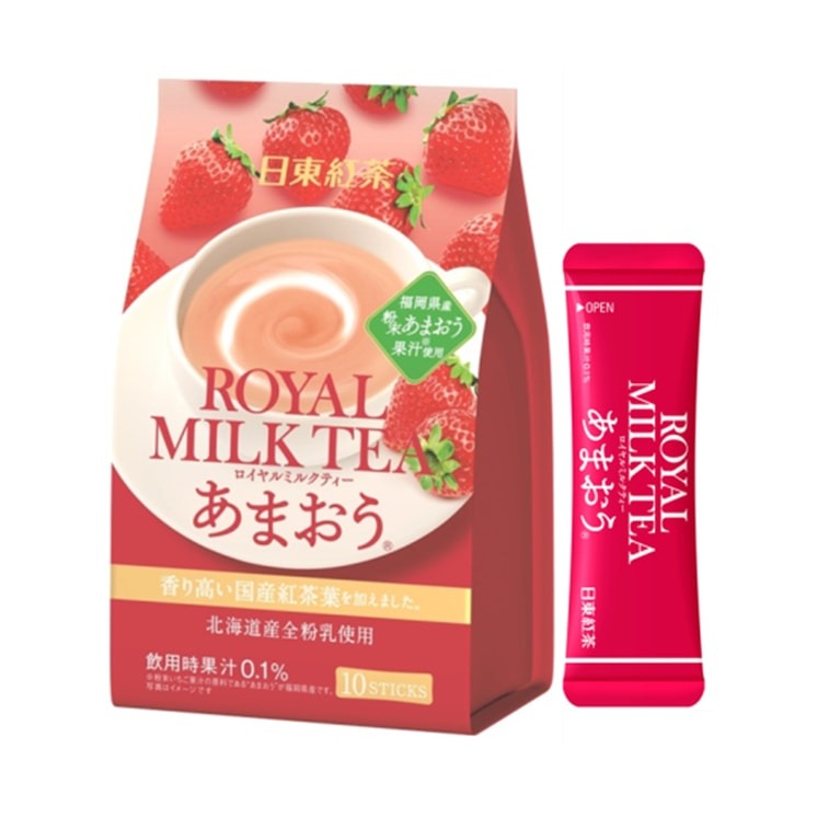 JAPAN NITTO Strawberry Milk Tea 8pc - Weee!