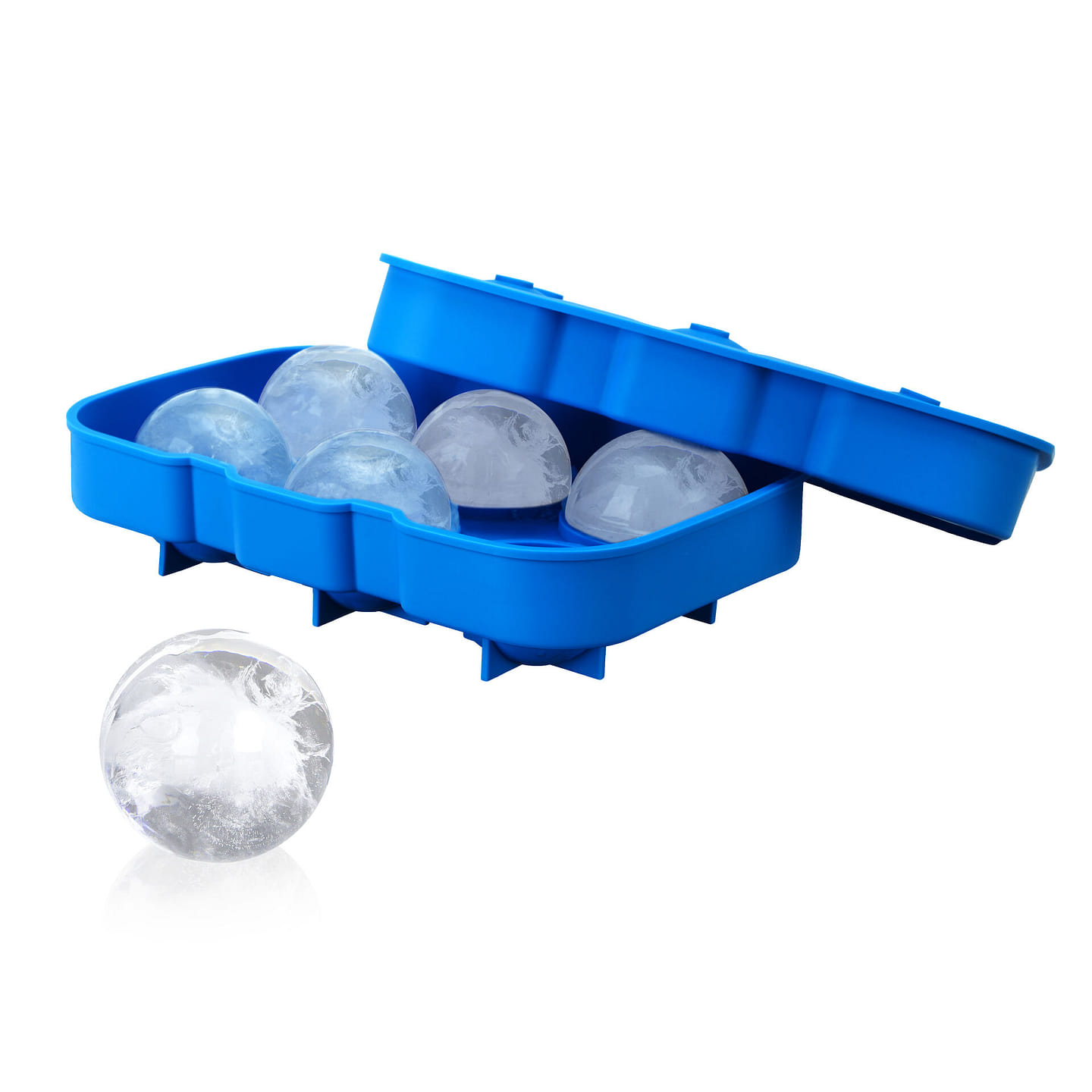 True Sphere Ice Tray, Dishwasher-Safe Silicone Ice Mold, Makes 6 Ice Spheres, Blue 1 份