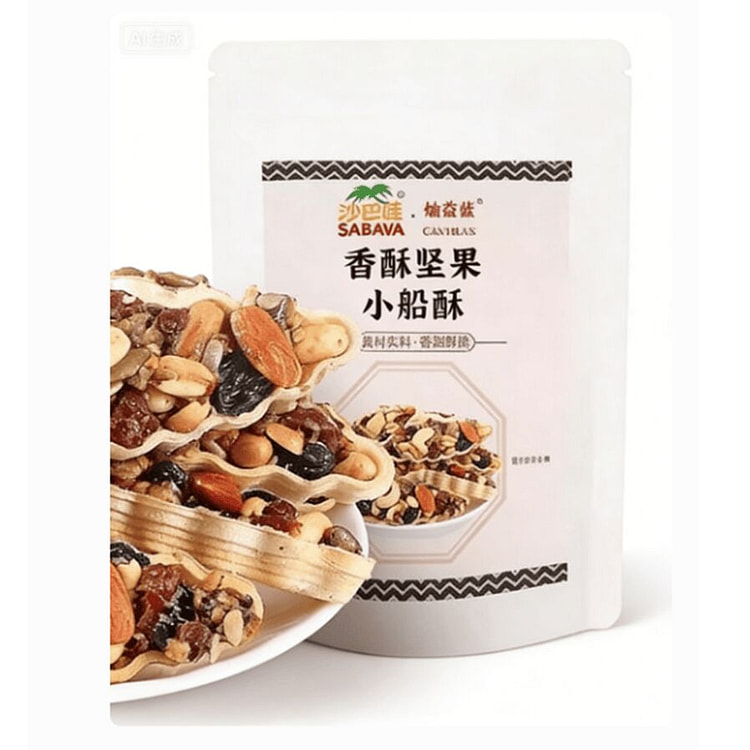 沙巴哇  坚果小船酥  160g*1袋 160 克