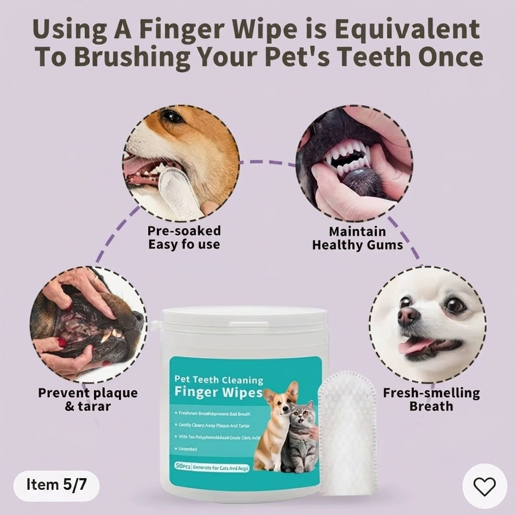 Pet Cleaning Products Disposable Finger Toothbrush 1 pack