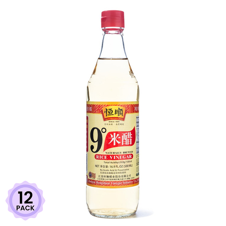 Hengshun 9 度もち米酢 500 ml(ミリリットル)*12 パック