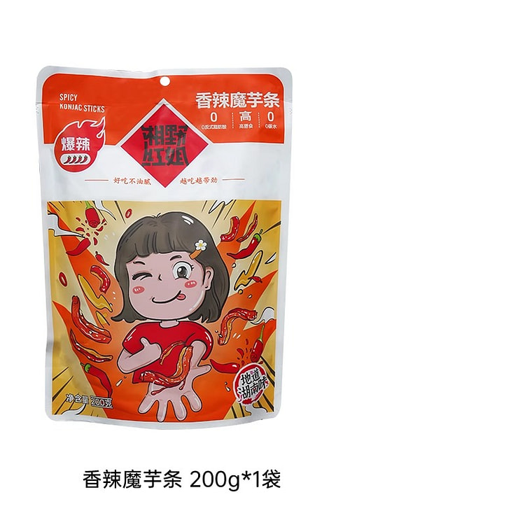 湘野红姐香辣魔芋条200g*1袋