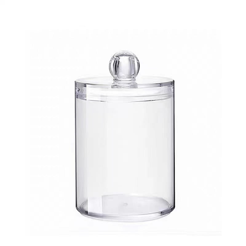 Two-In-One Round Cotton Swab BoxStorage Box-Cotton Pad Box 1 each