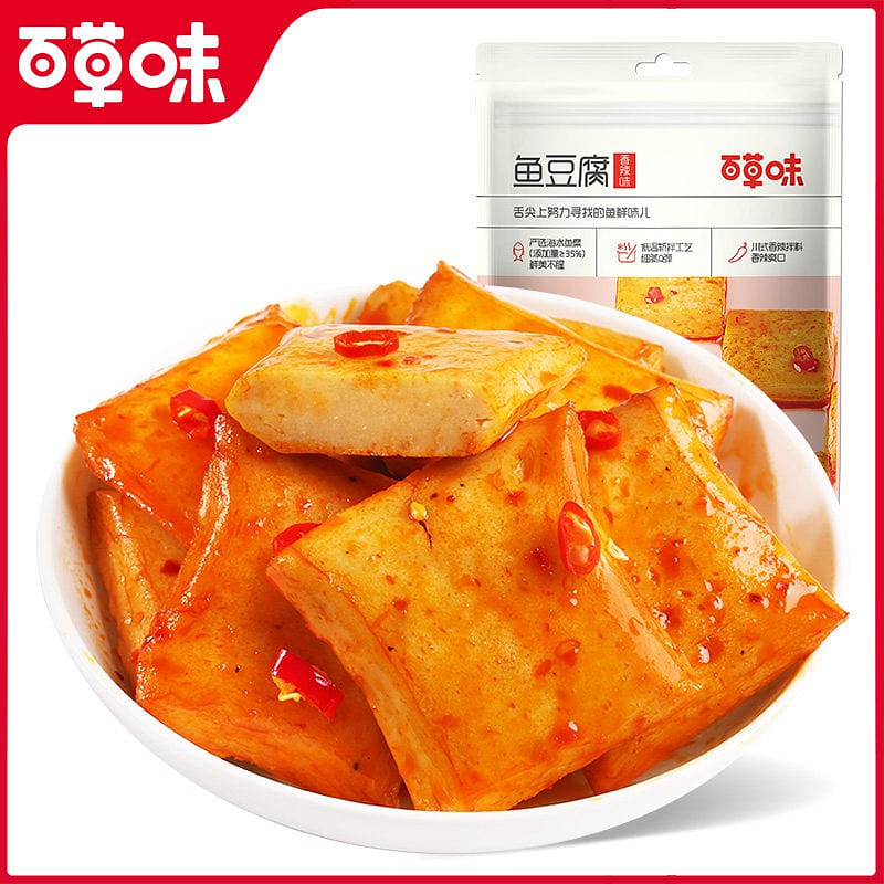 Baicaowei Spicy Fish Tofu 1 bag 185 g