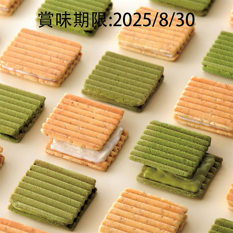 SEIKANIN Sandwich Bánh quế Hai vị Mè Matcha 6 Miếng
