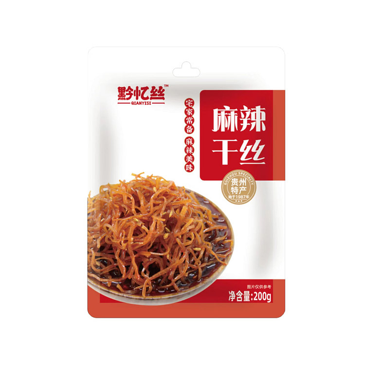 黔忆丝 麻辣干丝即食豆干丝休闲小吃 200g*1袋