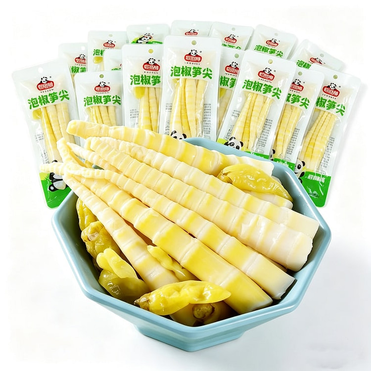 Jishidao Pickled Pepper Crispy Bamboo Shoots, 24g 96 g